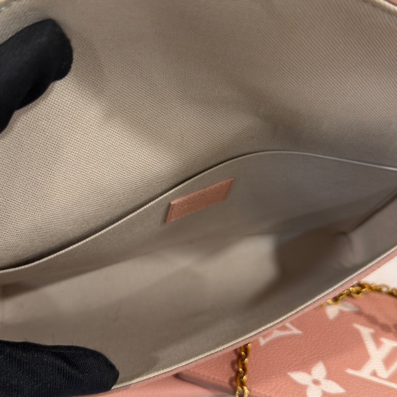 #最便宜🉐Lv #晶片款 Lv Felicia Pochette粉色三合一Woc-11