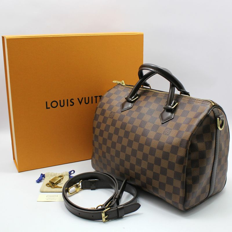 【包稅】LOUIS VUITTON 路易威登 Damier Ebene 全新 Bandoulière Speedy 30 肩背包-1