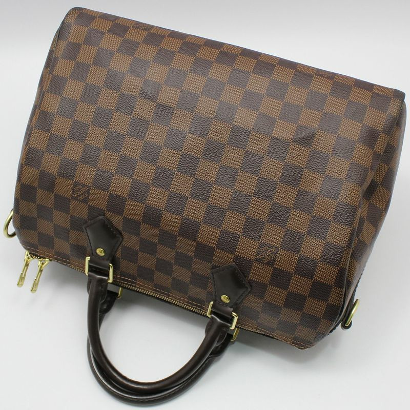 【包稅】LOUIS VUITTON 路易威登 Damier Ebene 全新 Bandoulière Speedy 30 肩背包-2