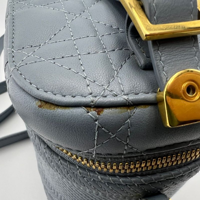 DIOR CARO 霧霾藍迷你盒子包-6