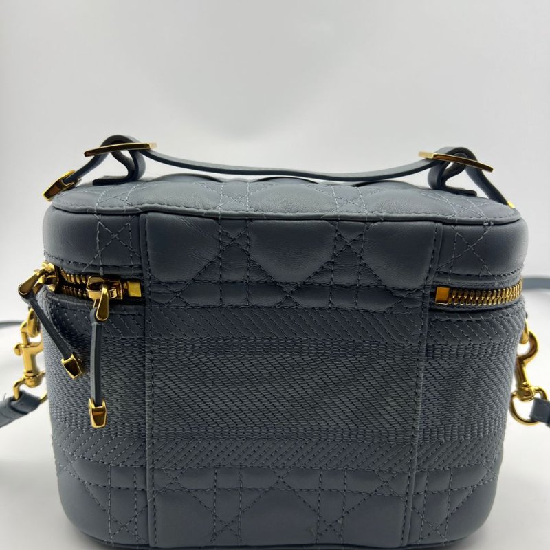 DIOR CARO 霧霾藍迷你盒子包-8