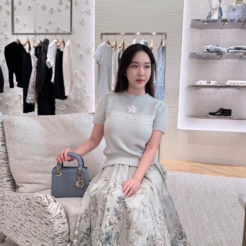 Dior Lady五格細格紋 金扣黛妃包24*20*11 全新閒置配件塵袋盒子保卡-0