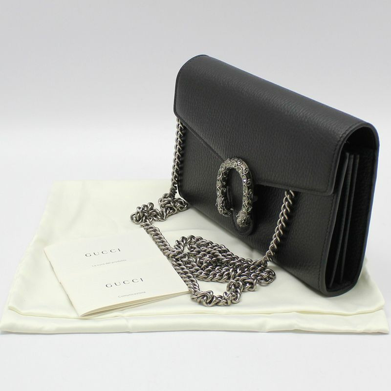 【包稅】GUCCI Dionysus迷你斜背包 黑色皮革-1