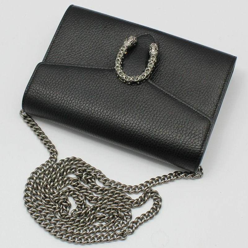 【包稅】GUCCI Dionysus迷你斜背包 黑色皮革-2