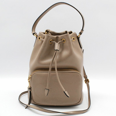 【包稅】PRADA Grace 小牛皮 Duet 水桶斜背包