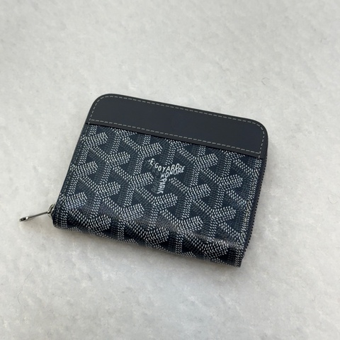 戈雅Goyard 灰色Matignon pm zip wallet 零錢卡包