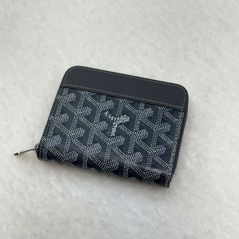 戈雅Goyard 灰色Matignon pm zip wallet 零錢卡包-0
