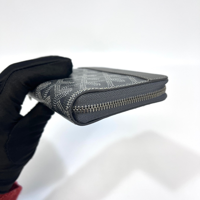 戈雅Goyard 灰色Matignon pm zip wallet 零錢卡包-14