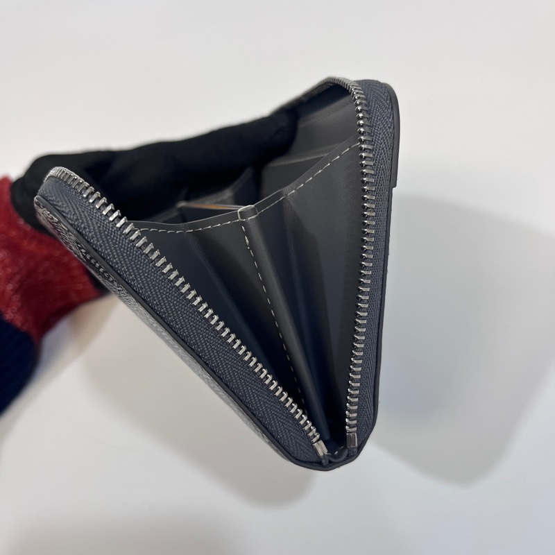 戈雅Goyard 灰色Matignon pm zip wallet 零錢卡包-18