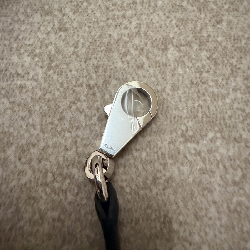 Hermes 可調式肩帶 黑銀-3