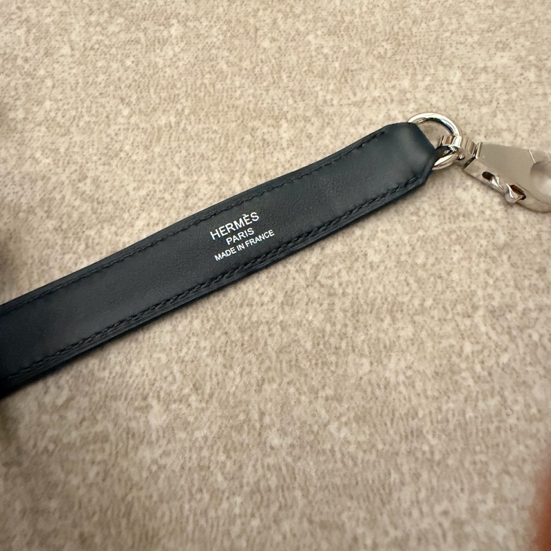 Hermes 可調式肩帶 黑銀-5