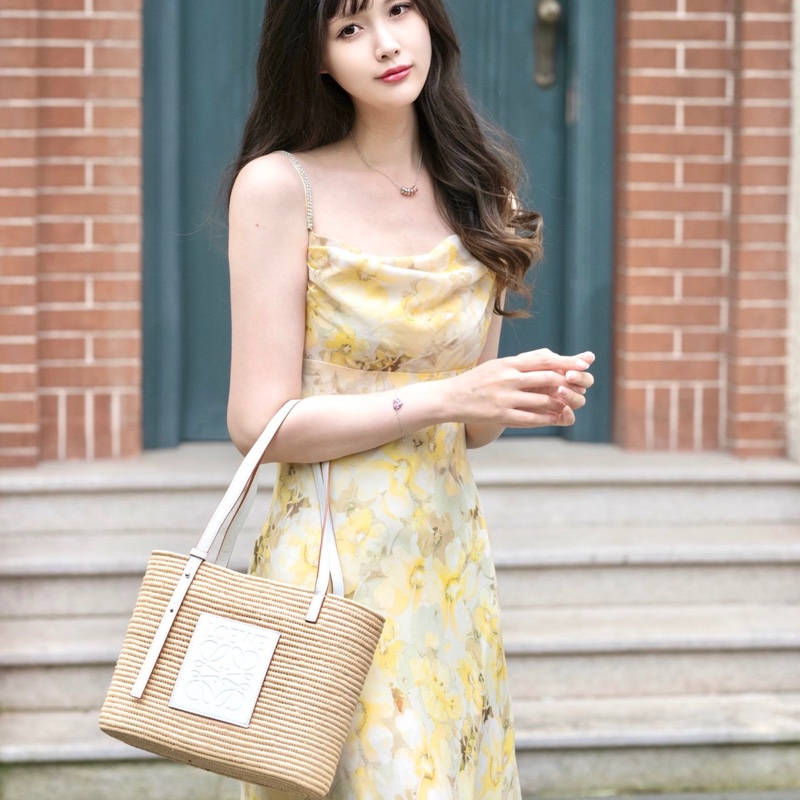 「JL精品代購」98新 Loewe 草編 肩背包-2