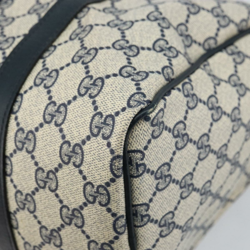 【日本直送】GUCCI GG Supreme Sherry Line 迷你波士頓包 PVC 海軍藍金色 正品 am10364-14