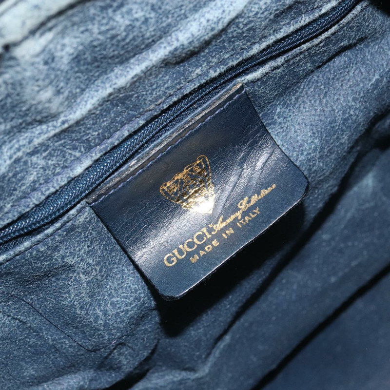 【日本直送】GUCCI GG Supreme Sherry Line 迷你波士頓包 PVC 海軍藍金色 正品 am10364-17