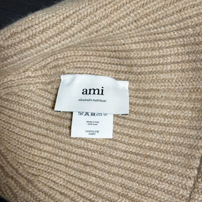 Ami Paris logo刺繡毛帽-1