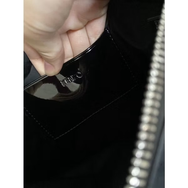 台中大遠百 Kenzo 皮亮面雙層手拿包 大款/9.9新🆕-1