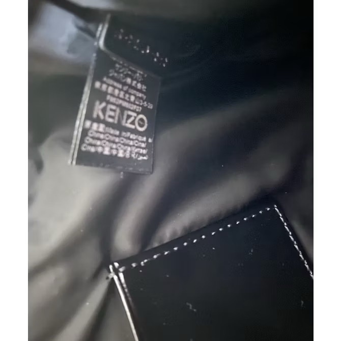 台中大遠百 Kenzo 皮亮面雙層手拿包 大款/9.9新🆕-2