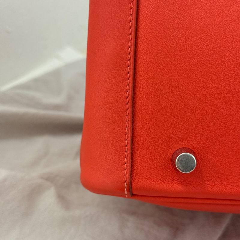 🌈Hermes❤️Lindy 30❤️R1大地橘銀扣🌟99新🌟Evercolor皮🌟愛馬仕🌟-7