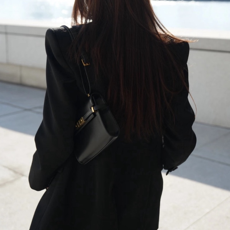 ✨Saint Laurent mini 黑金曼哈頓 小kelly 配件齊全🖤-1