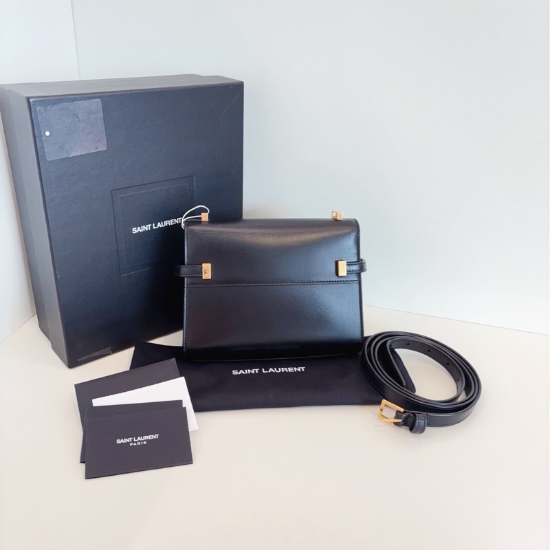 ✨Saint Laurent mini 黑金曼哈頓 小kelly 配件齊全🖤-3