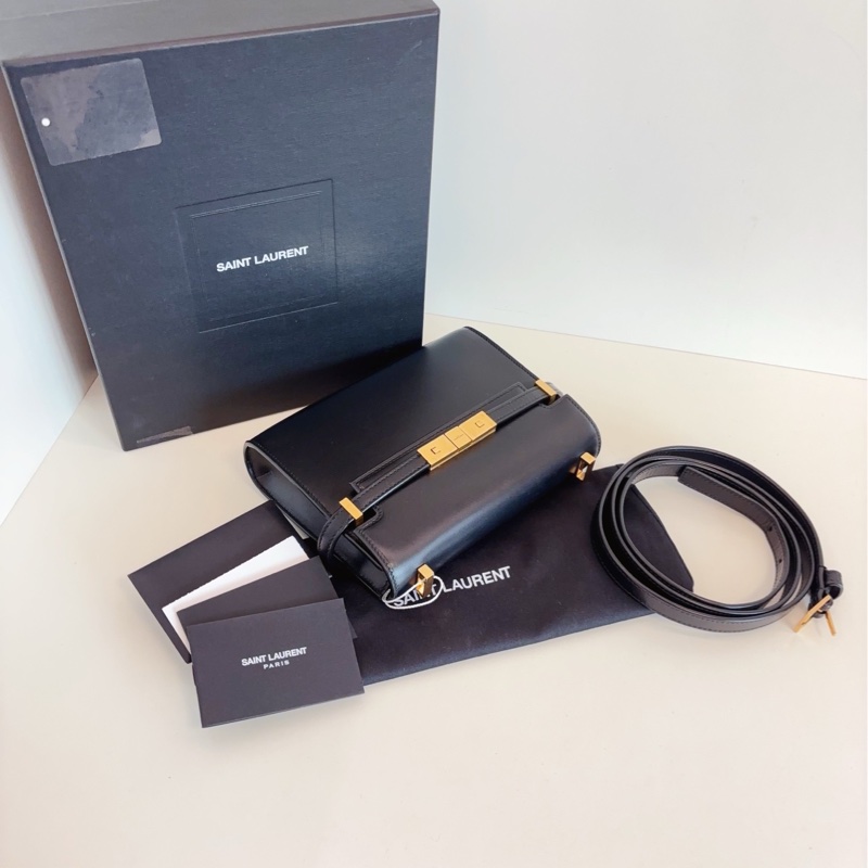 ✨Saint Laurent mini 黑金曼哈頓 小kelly 配件齊全🖤-6