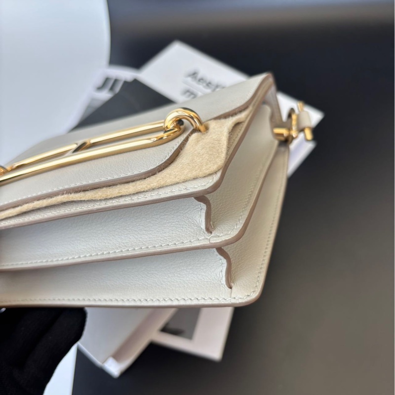 🌈Hermes🧡Mini Roulis 19🌟珍珠灰銀扣🧡99新🌈全套有單🌟evercolor皮🌟愛馬仕🌟-4