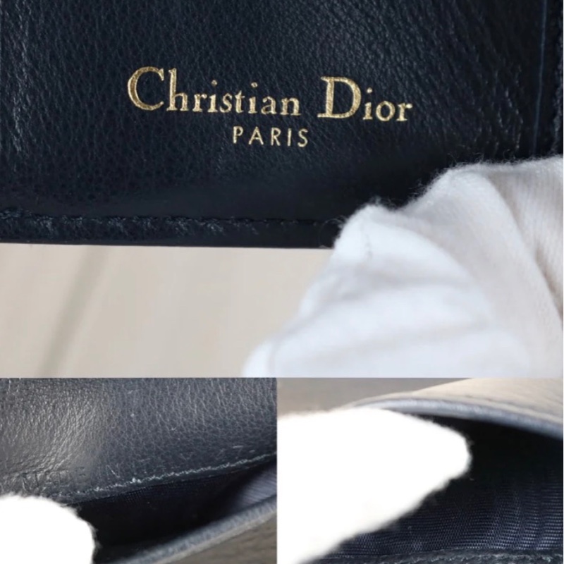 「JL精品代購」98新 Dior 老花 三折 短夾-9