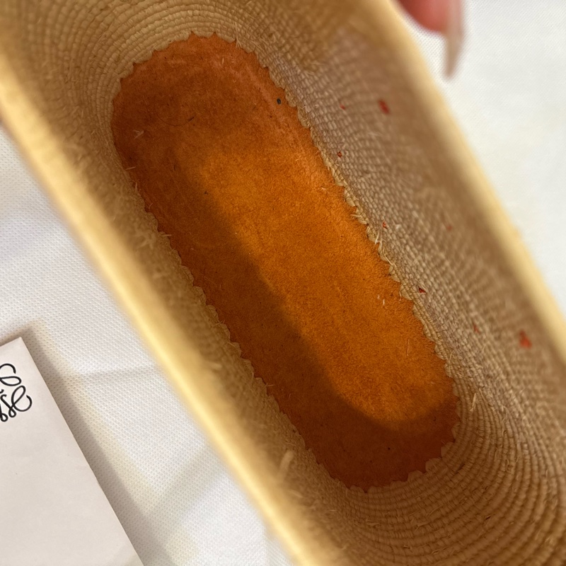 loewe橘色草編包-9