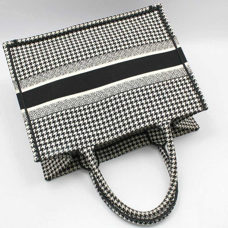 【包稅】DIOR 千鳥格紋手提包 36 中手提袋-3