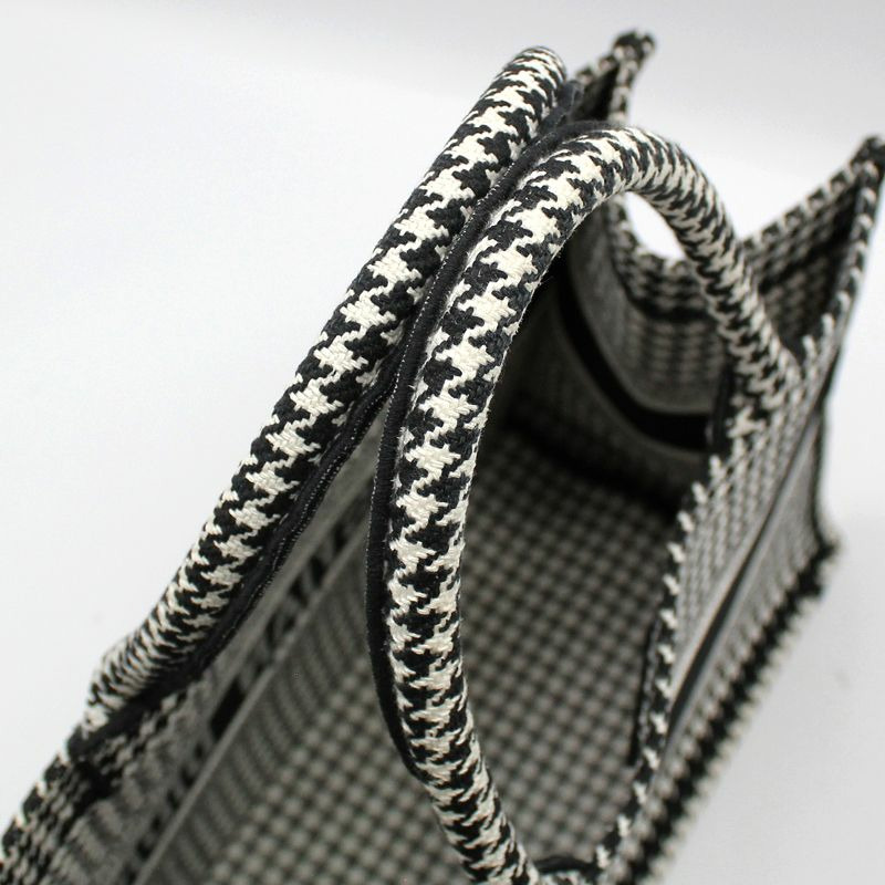 【包稅】DIOR 千鳥格紋手提包 36 中手提袋-5