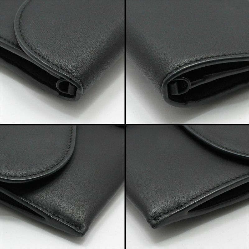 【包稅】DIOR 黑色霧面皮革馬鞍形WOC斜背包-10