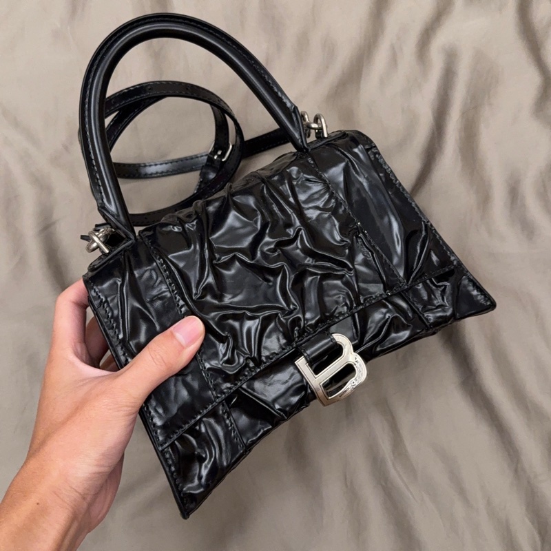 Balenciaga Hourglass S號 褶皺限量款沙漏包-0