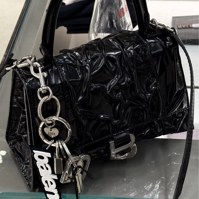 Balenciaga Hourglass S號 褶皺限量款沙漏包-4