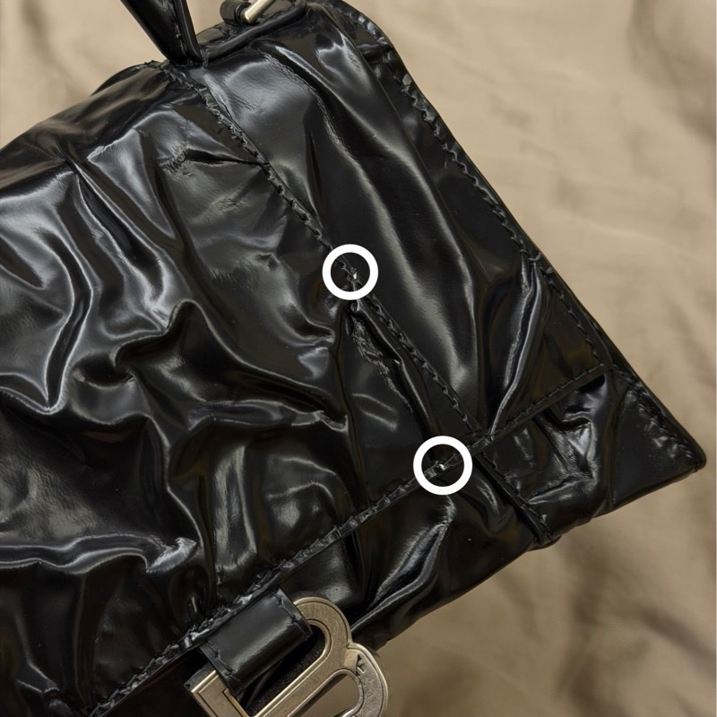 Balenciaga Hourglass S號 褶皺限量款沙漏包-5