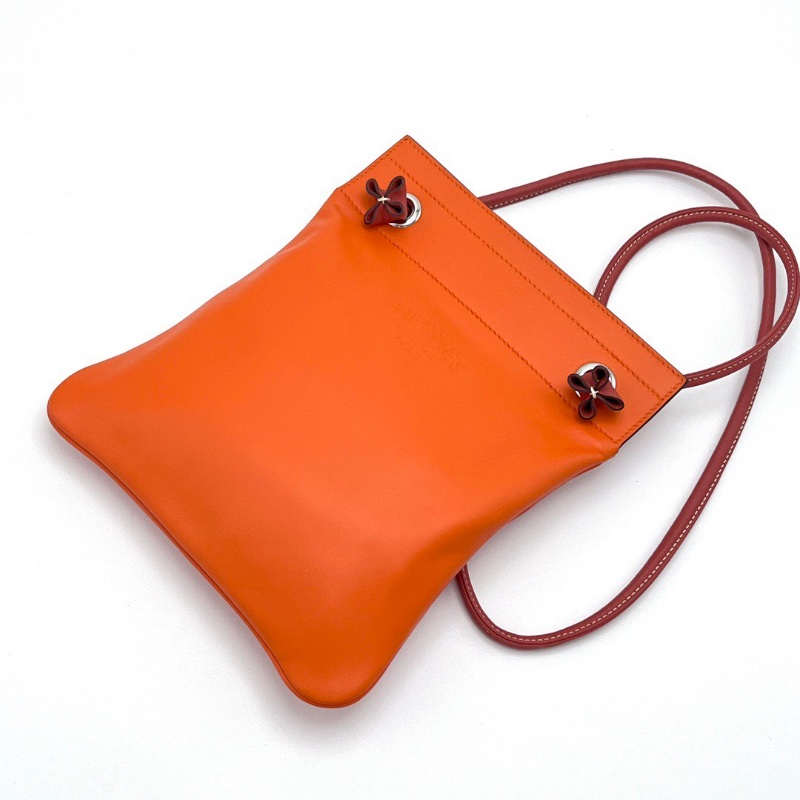HERMES 火焰橙拼鮮紅色Aline系列肩背斜背包20*23*1 98新配件盒子塵袋購證-4
