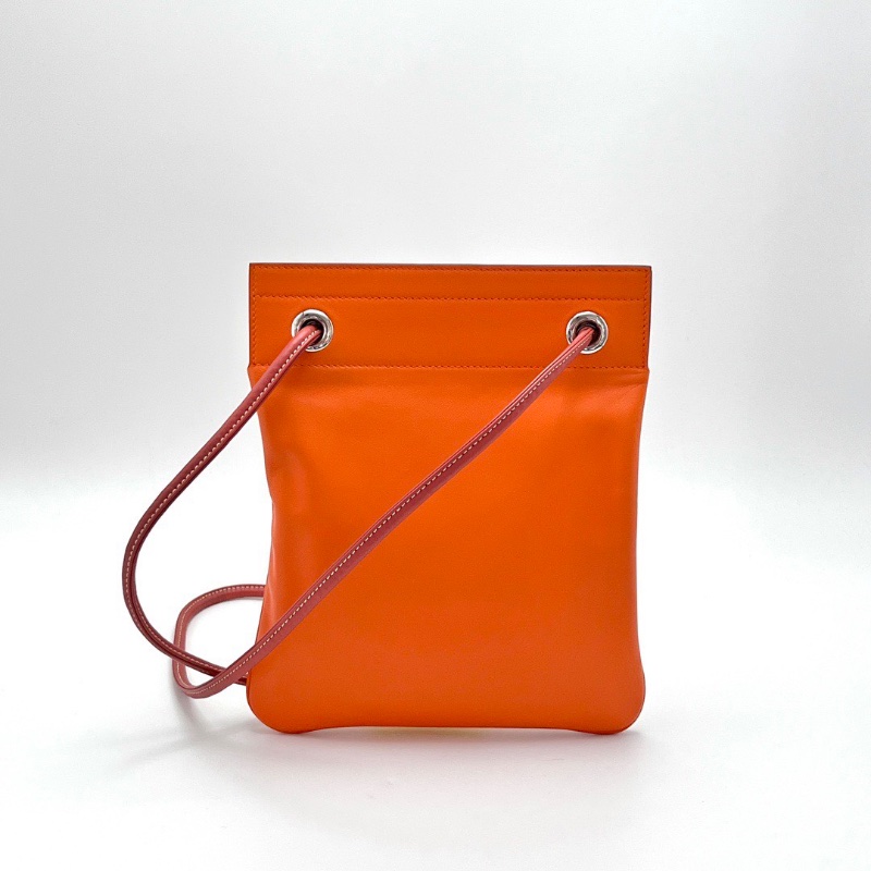 HERMES 火焰橙拼鮮紅色Aline系列肩背斜背包20*23*1 98新配件盒子塵袋購證-5