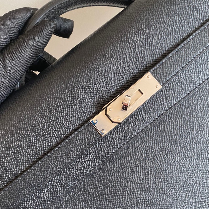 🌈Hermes🧡Kelly Depeches 36🧡黑色銀扣🌟99.5新閑置🌟Epsom皮🌟公事包🌟愛馬仕🌟-1