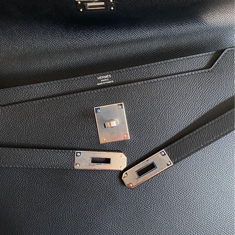 🌈Hermes🧡Kelly Depeches 36🧡黑色銀扣🌟99.5新閑置🌟Epsom皮🌟公事包🌟愛馬仕🌟-2