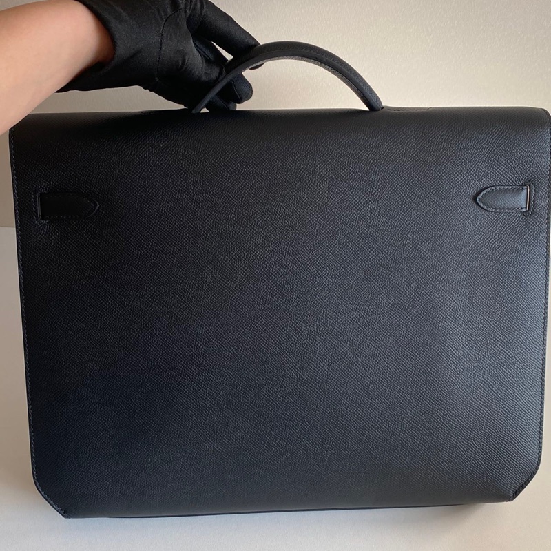 🌈Hermes🧡Kelly Depeches 36🧡黑色銀扣🌟99.5新閑置🌟Epsom皮🌟公事包🌟愛馬仕🌟-9