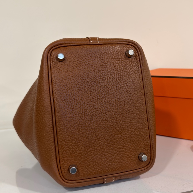 #閒置帶膜 #超甜價💰 愛馬仕菜籃子18金棕銀-5