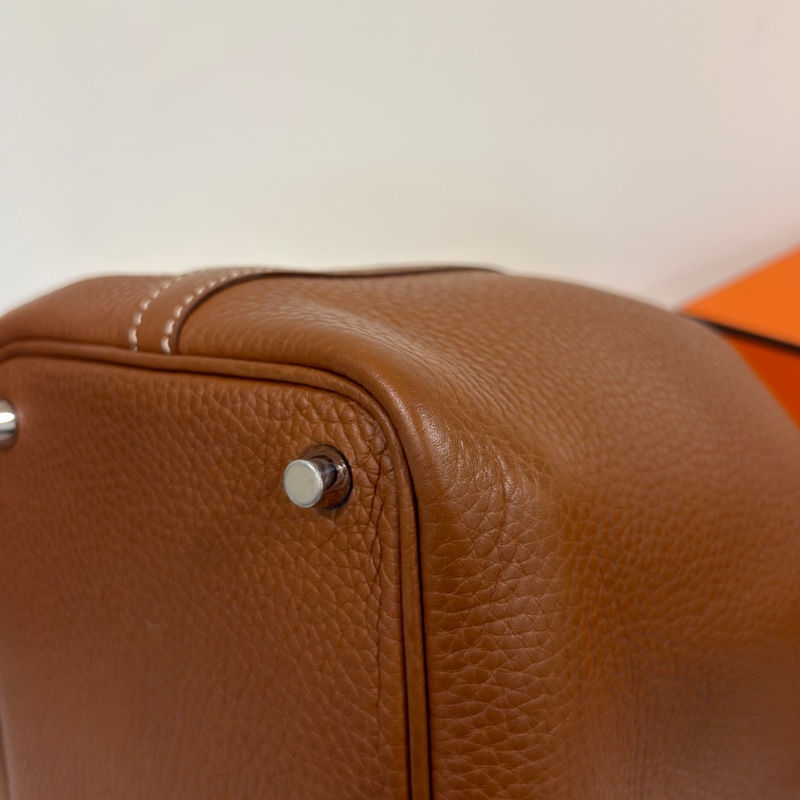 #閒置帶膜 #超甜價💰 愛馬仕菜籃子18金棕銀-7