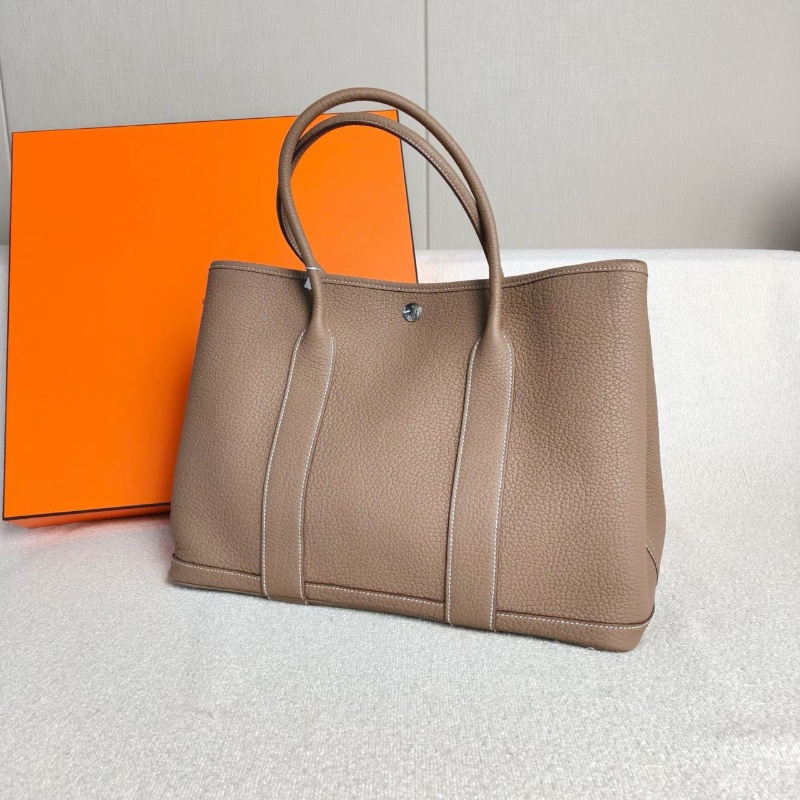 Hermes GardenParty花園包36 大象灰銀扣 TC皮36*26*17 99新配件盒子塵袋購證-3