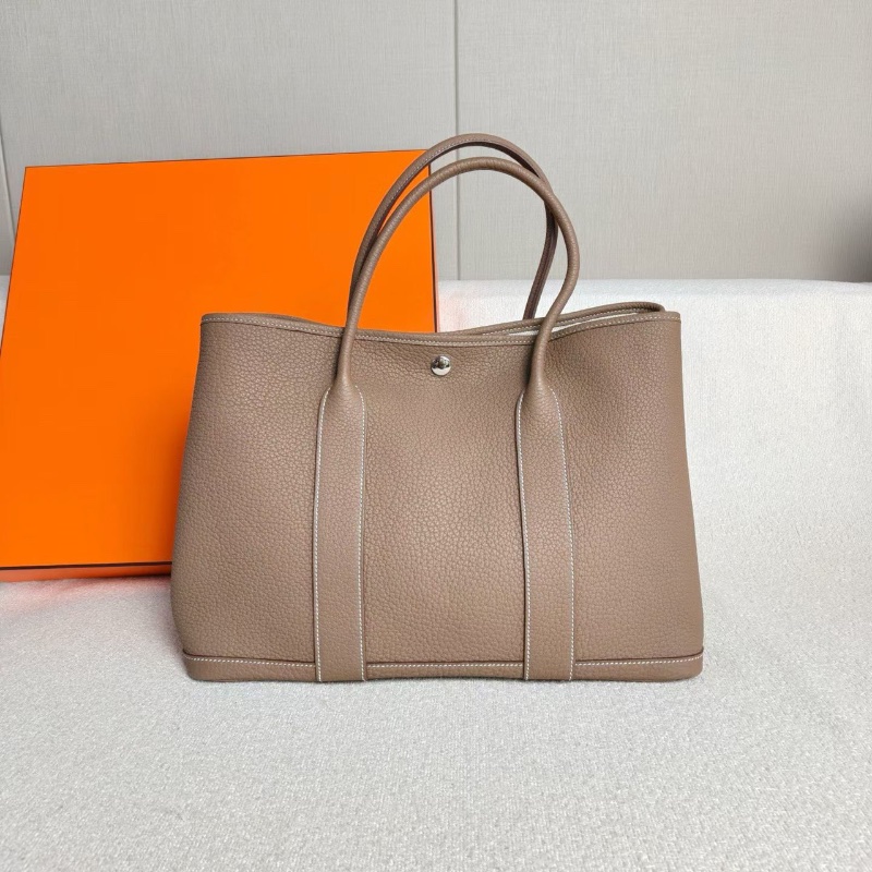 Hermes GardenParty花園包36 大象灰銀扣 TC皮36*26*17 99新配件盒子塵袋購證-5