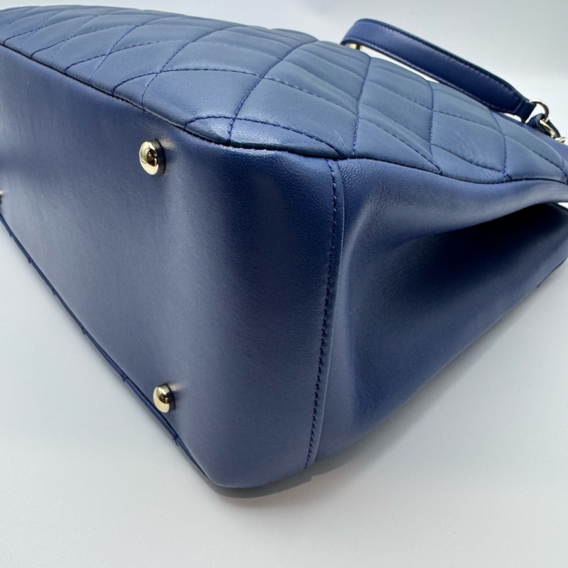 Chanel 香奈兒藍金羊皮大Tote稀有款式Chanel Carry Chic Tote-8