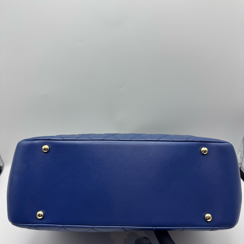 Chanel 香奈兒藍金羊皮大Tote稀有款式Chanel Carry Chic Tote-9