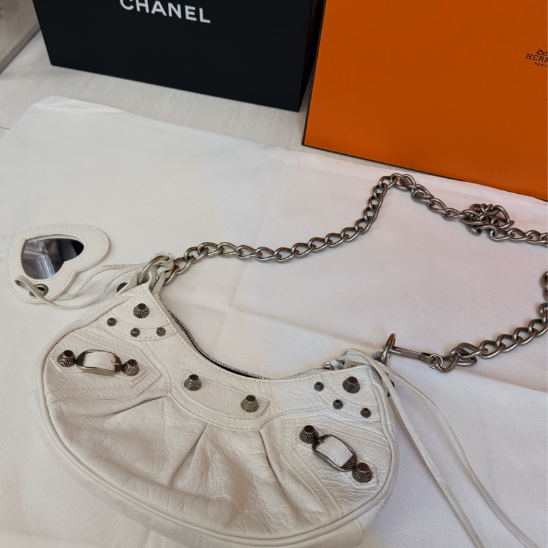 balenciaga白色機車包-0