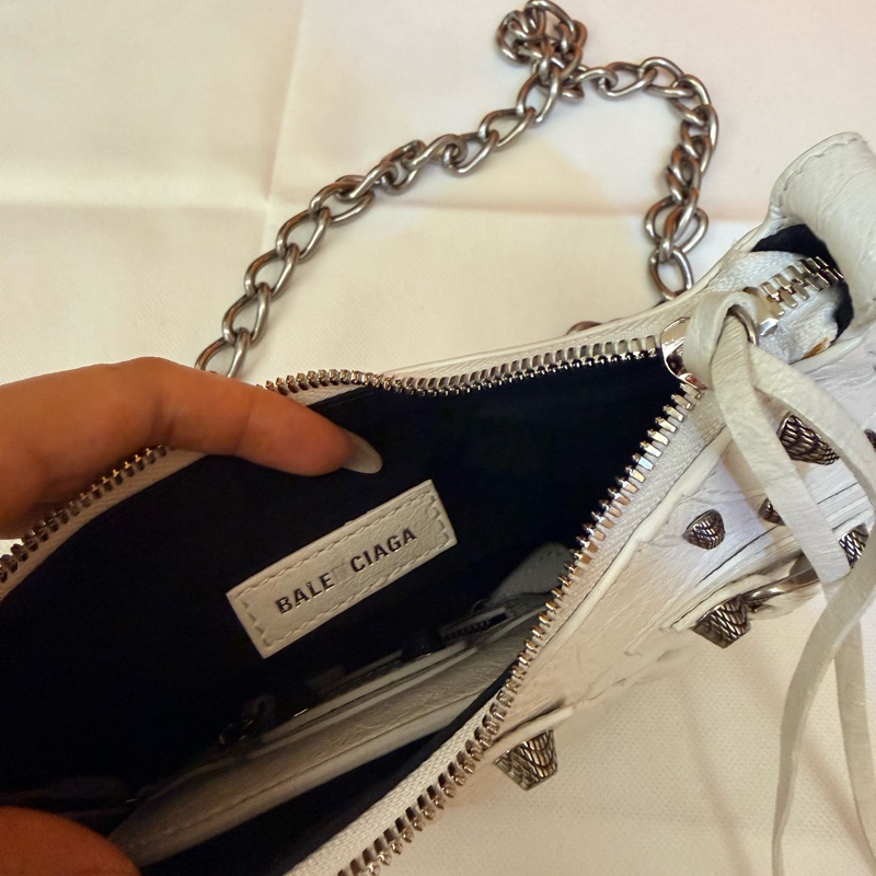 balenciaga白色機車包-2
