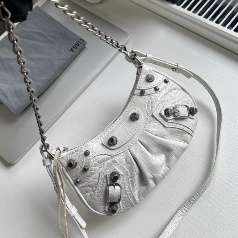 balenciaga白色機車包-3