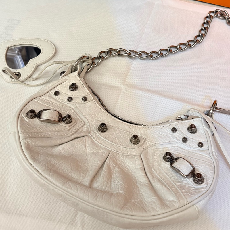 balenciaga白色機車包-5