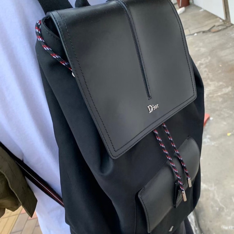 Dior帆布拼皮後背包41*30*12 98新配件塵袋-0